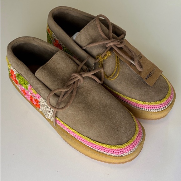 Laidback London Komo Crochet Moccasin Gum Sole Boho EU 38 Artsy Boho Anthro - Picture 3 of 8
